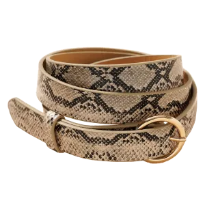 Snakeskin Leather Belt