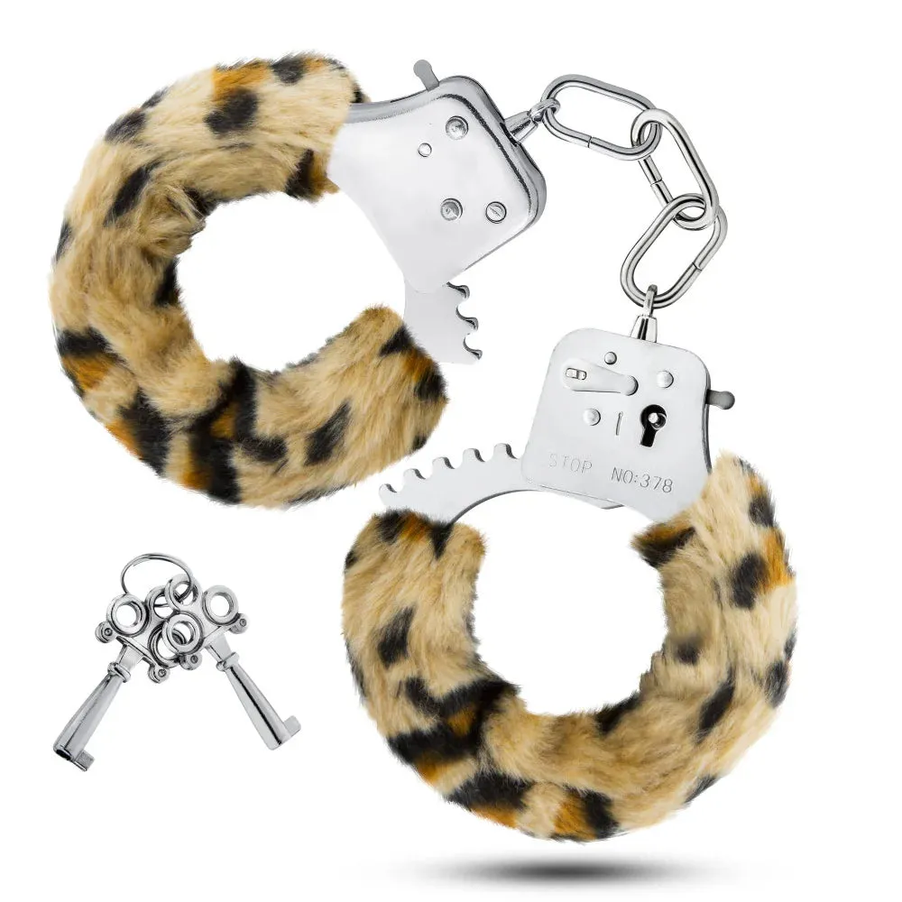 Soft Padded Bondage Sex Handcuffs - Leopard