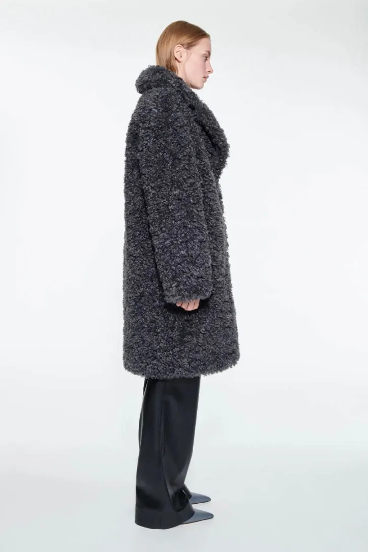 Stand Studio - Camille Cocoon Coat: Smoke Grey