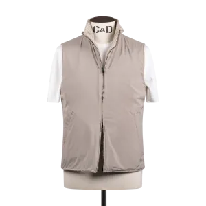 Technical Zip Gilet in Cream