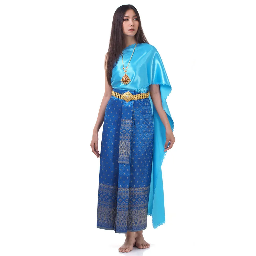 Traditional Chut Thai Dress Naruemon Satin Style