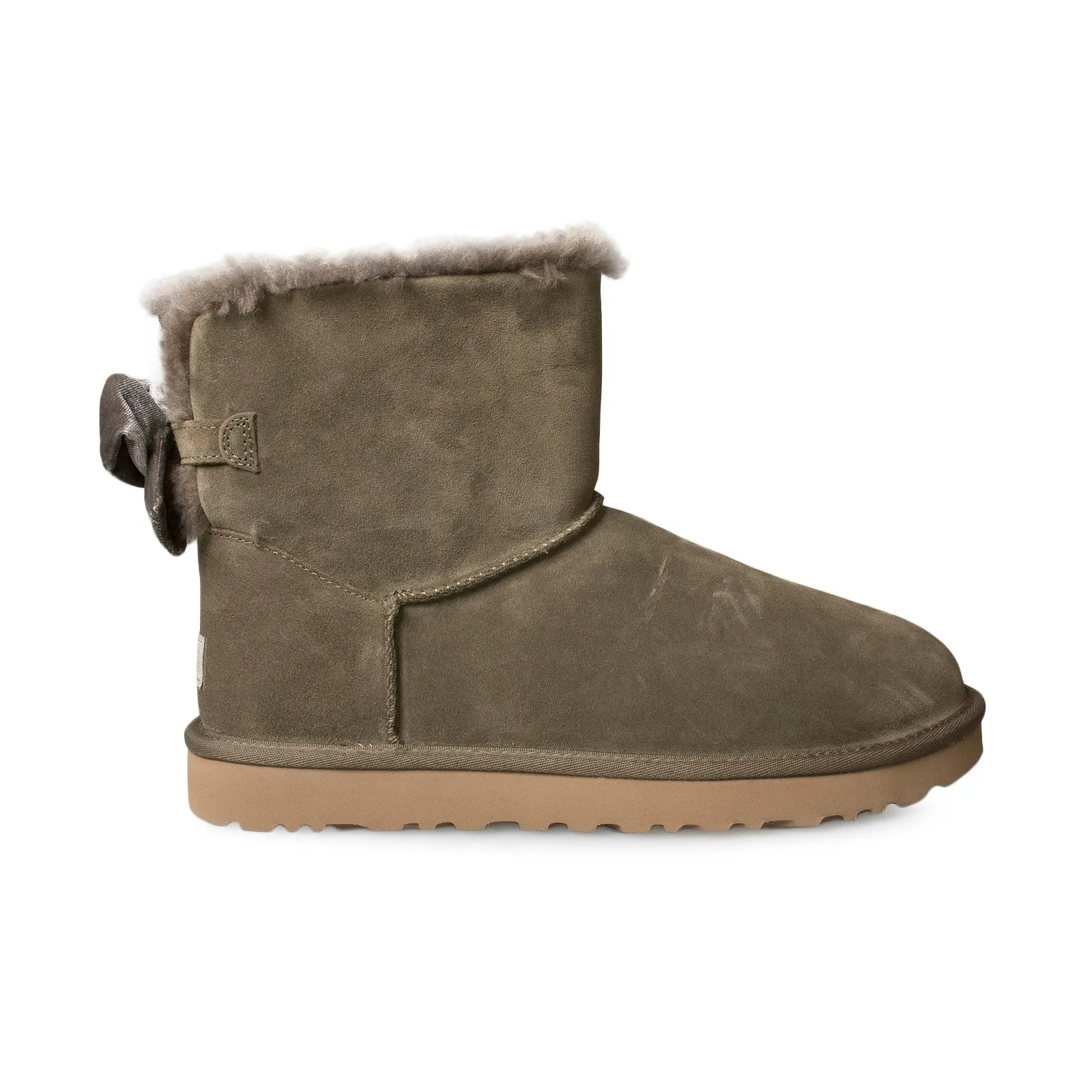 UGG Mini Bailey Bow Velvet Ribbon Eucalyptus Spray Boots - Women's