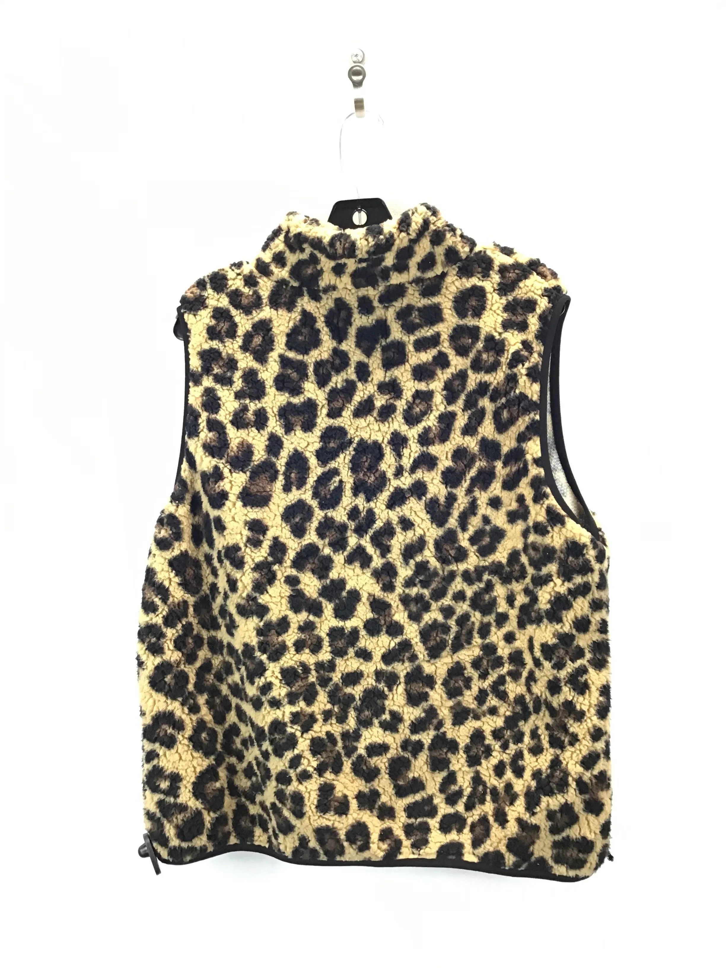 Vest Faux Fur & Sherpa By Clothes Mentor In Leopard Print, Size: Xl