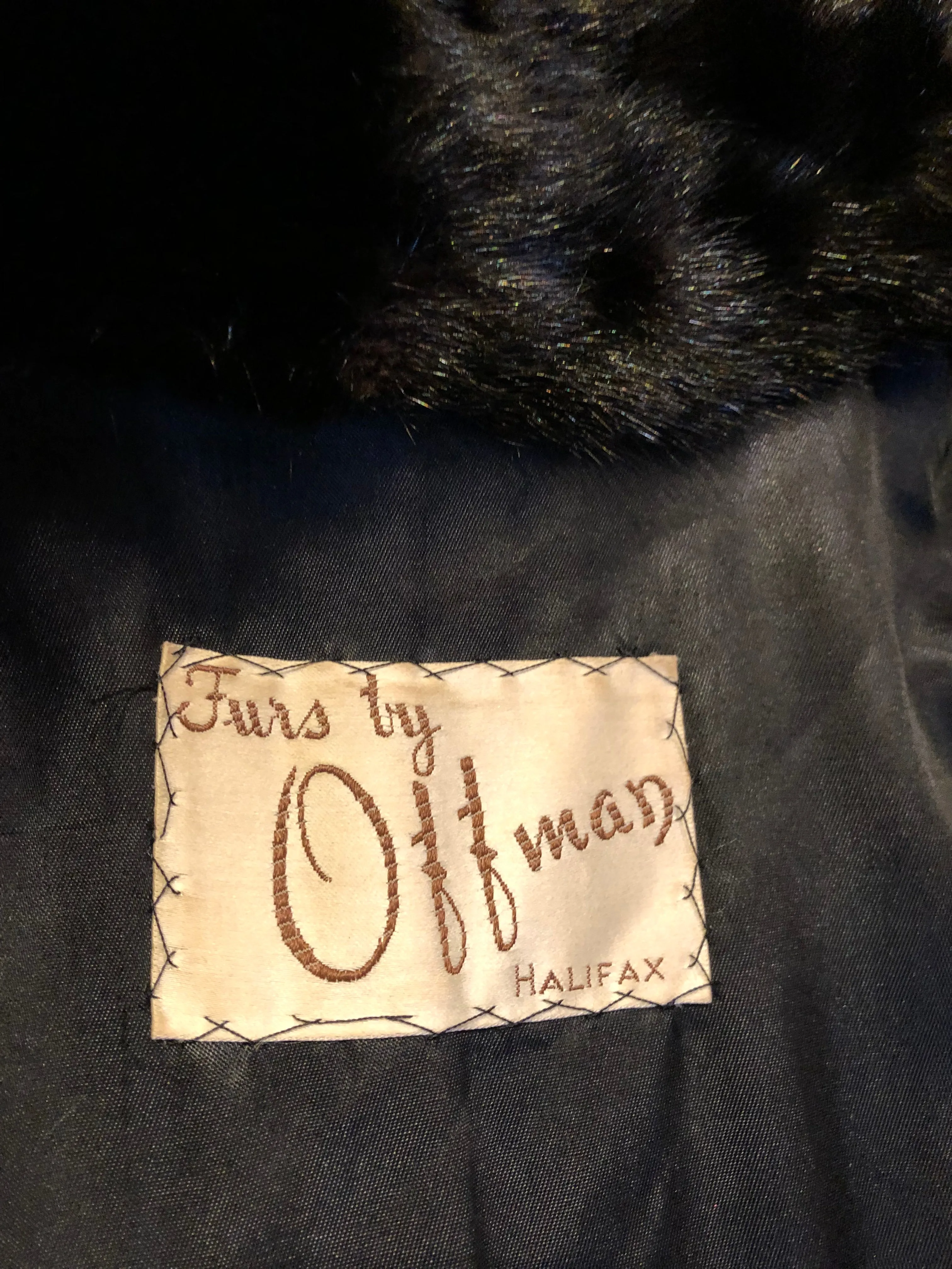 Vintage Furs by Offman Long Fur Coat, Made in Nova Scotia SOLD*