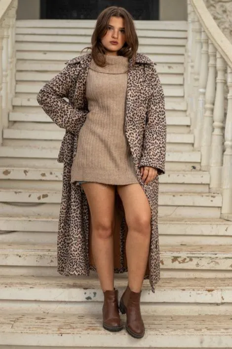 Vintage Suede Leopard Coat - Keen