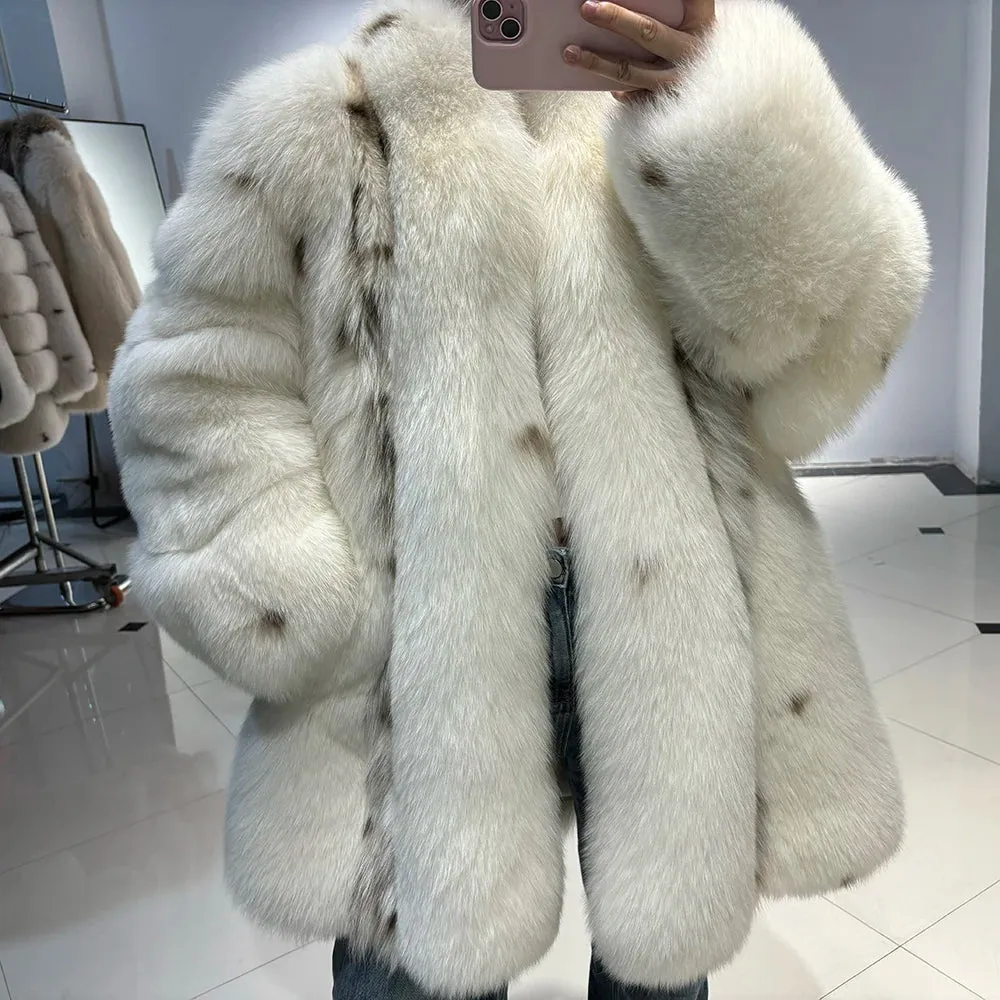 Women's Mid-Length Fox Fur Coat