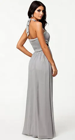 Wrap Front Dress Silver